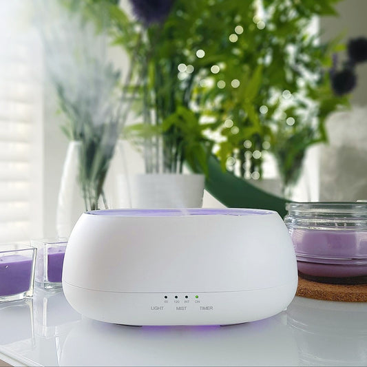 HOMEFISH 500ml Ultrasonic Aroma Diffuser – Colorful LED Humidifier