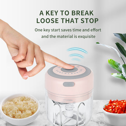 Mini Electric Garlic Chopper – USB Rechargeable Kitchen Crusher