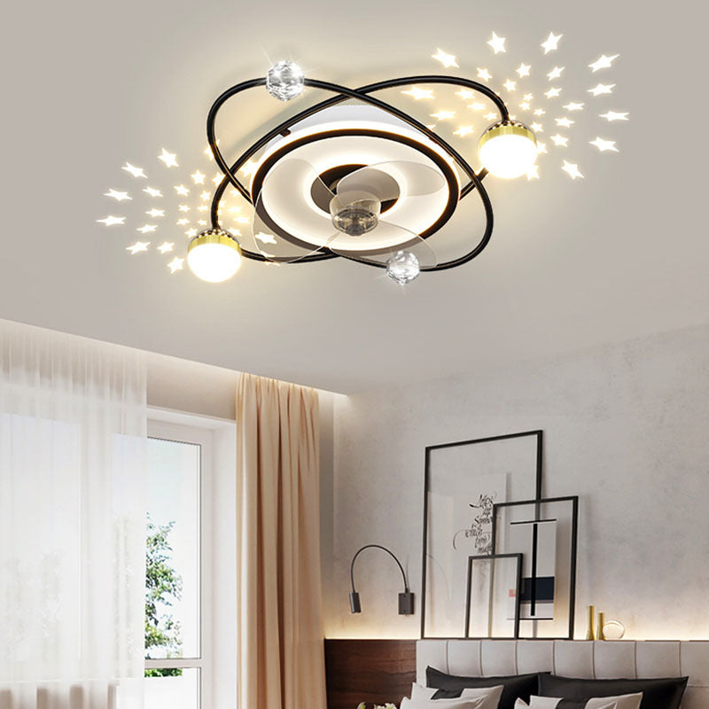 Nordic LED Ceiling Fan Light – Modern Remote Control Fixture