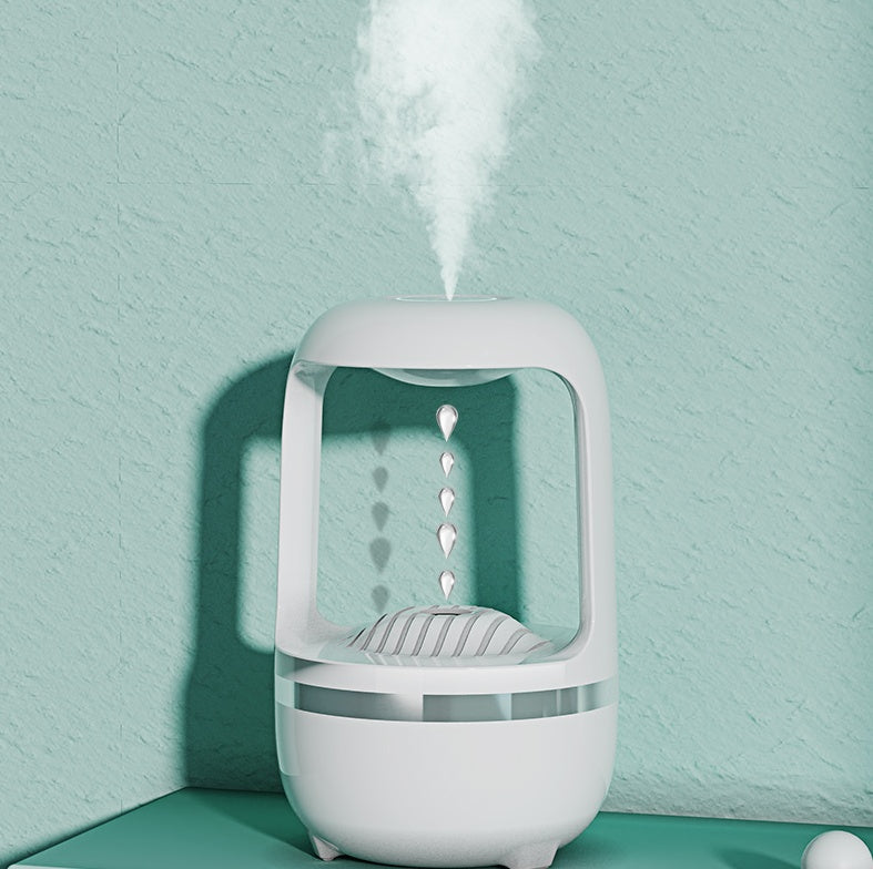 Anti-Gravity Water Drop Humidifier – Aromatherapy & LED Mist Maker