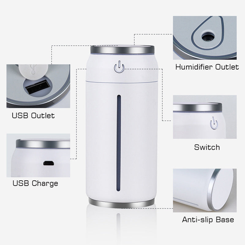 220ML Mini Car Humidifier – USB Aroma Diffuser